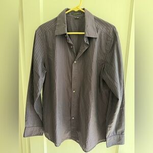Theory Purple/Gray Casual Button Down Shirt